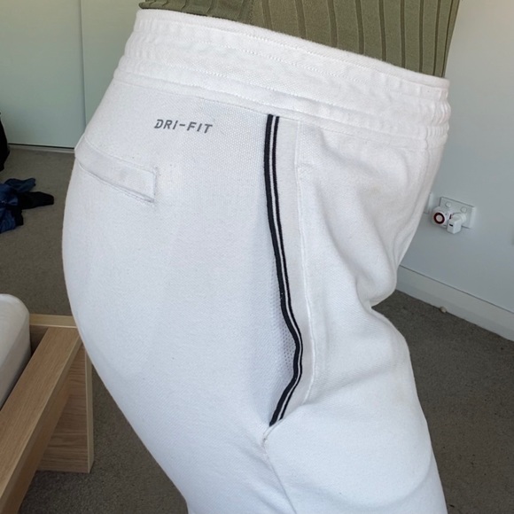 Nike Dri-Fit White Track Pants Lounge / Activewear - Picture 4 of 6